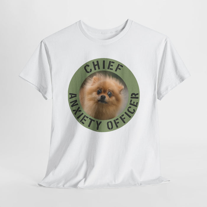 Chief Anxiety Officer Dog T-Shirt — Funny Pomeranian Pet Tee