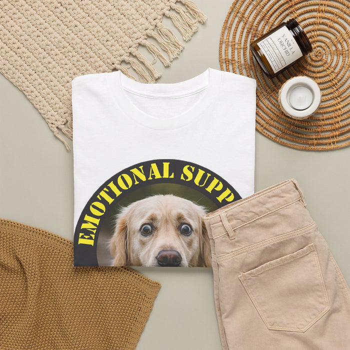 Emotional Support Human T-Shirt — Cute Golden Retriever Therapy Dog Tee