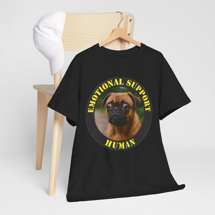 Emotional Support Human T-Shirt — Cute Pug Graphic Tee