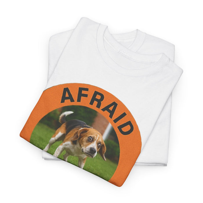 Afraid But Trying Tee — Cute Beagle Motivational Dog T-Shirt