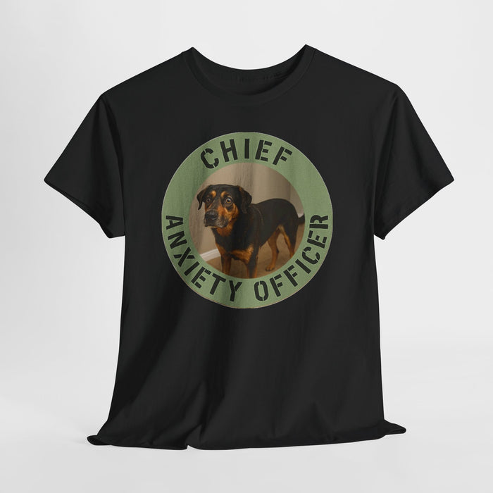 T‑Shirt — "Chief Anxiety Officer" Dog Graphic Tee