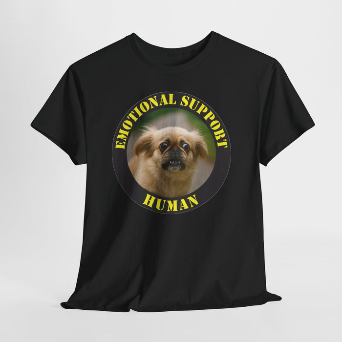 Emotional Support Human T-Shirt — Funny Pomeranian Pet Lover Tee