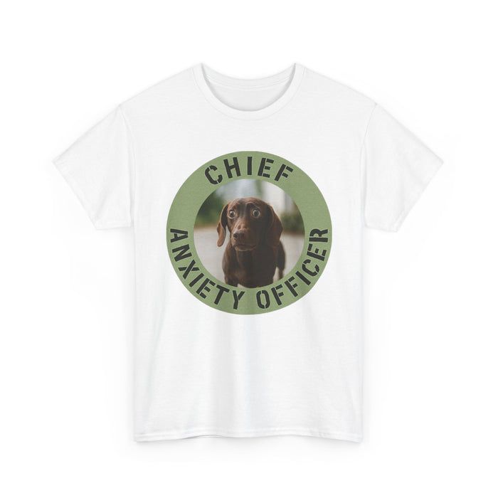 Chief Anxiety Officer T-Shirt — Funny Dog Graphic Tee for Pet Lovers