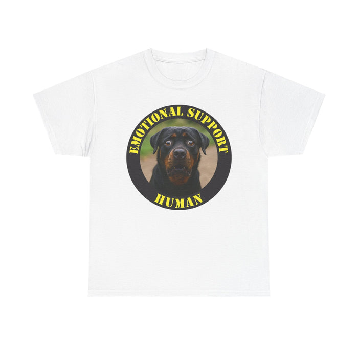 Emotional Support Human T-Shirt — Rottweiler Pet Therapy Tee