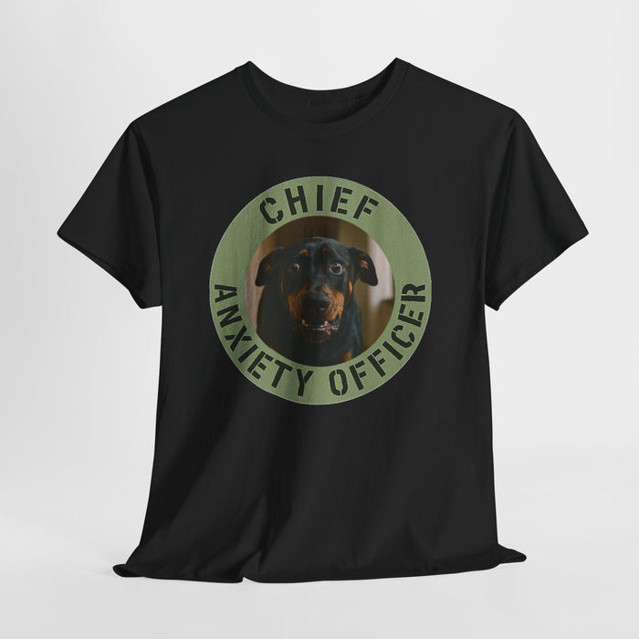 Chief Anxiety Officer T‑Shirt — Funny Dog Graphic Tee