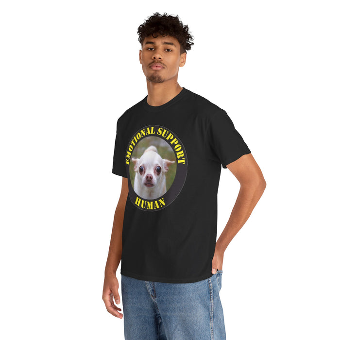 Emotional Support Human T‑Shirt — Cute Chihuahua Support Animal Tee