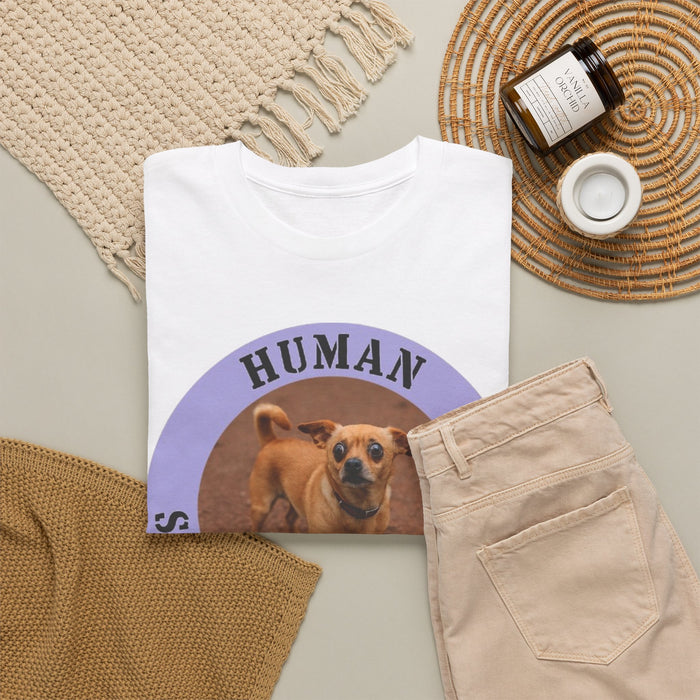 Human Security Blanket T‑Shirt — Cute Dog Photo Tee