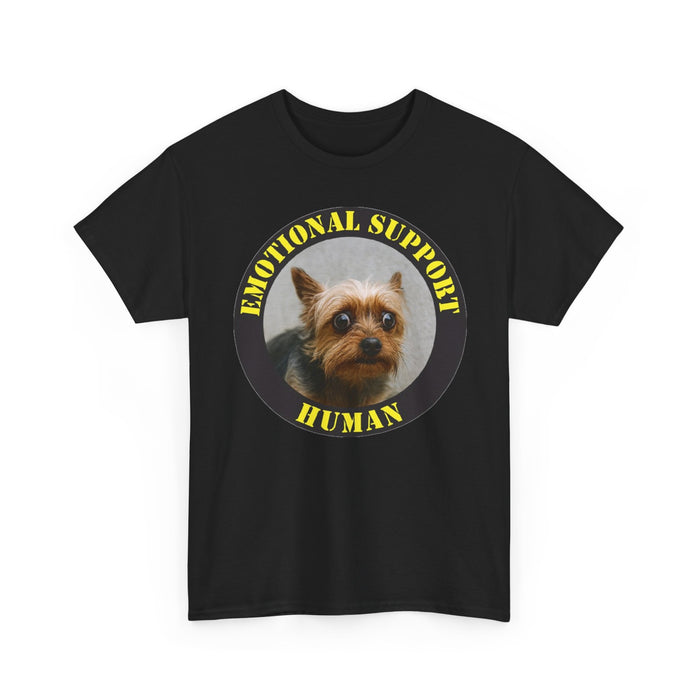 Emotional Support Human T-Shirt – Cute Yorkie Pet Shirt for Dog Lovers