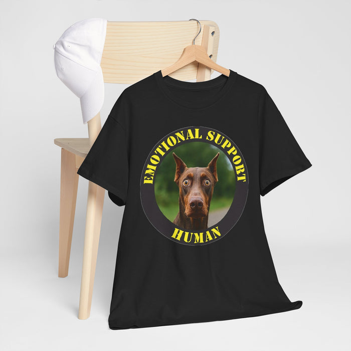 Emotional Support Human Tee — Doberman Pet Therapy T-Shirt