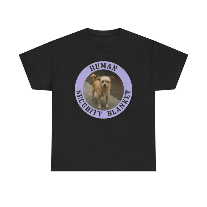 T-Shirt — “Human Security Blanket” Cute Rescue Dog Graphic Tee