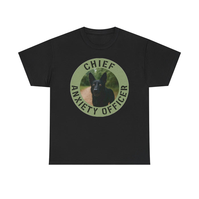 Chief Anxiety Officer Tee — Funny Dog Graphic T-Shirt