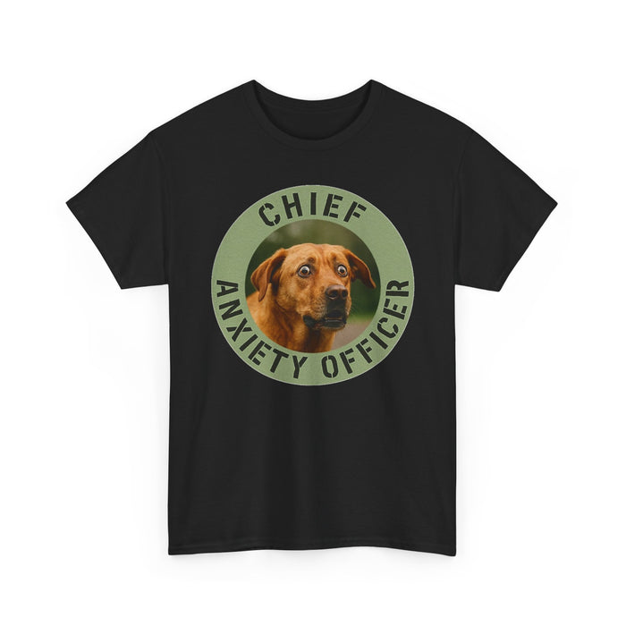 Chief Anxiety Officer T-Shirt – Funny Dog Anxiety Officer Graphic Tee
