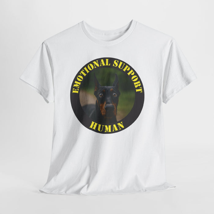 Emotional Support Human T-Shirt – Doberman Pet Lover Tee