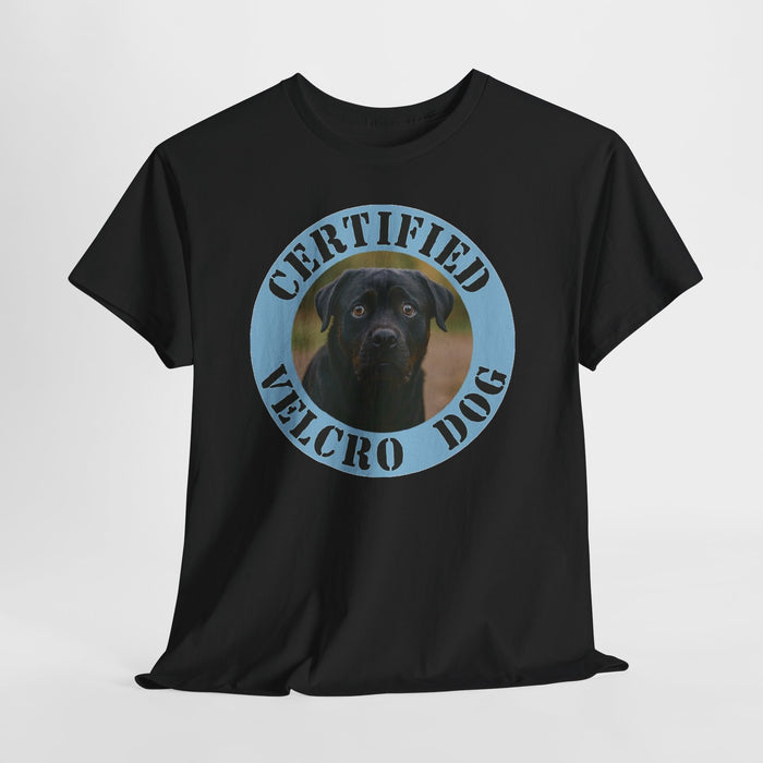 Rottweiler Certified Velcro Dog T‑Shirt – Funny Black Lab Pet Lover Tee