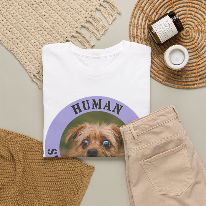 Human Security Blanket T-Shirt — Cute Dog Graphic Tee