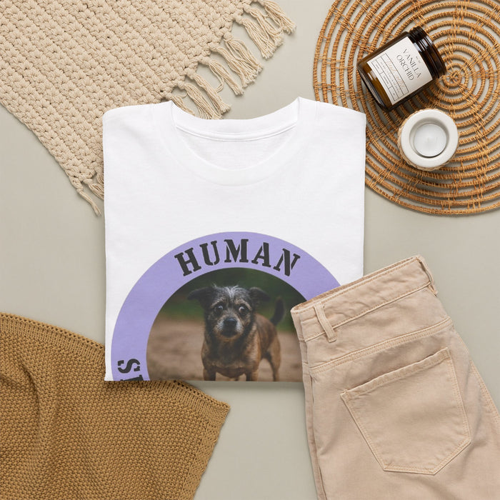 Dog Photo Tee — "Human Security Blanket" Graphic T-Shirt