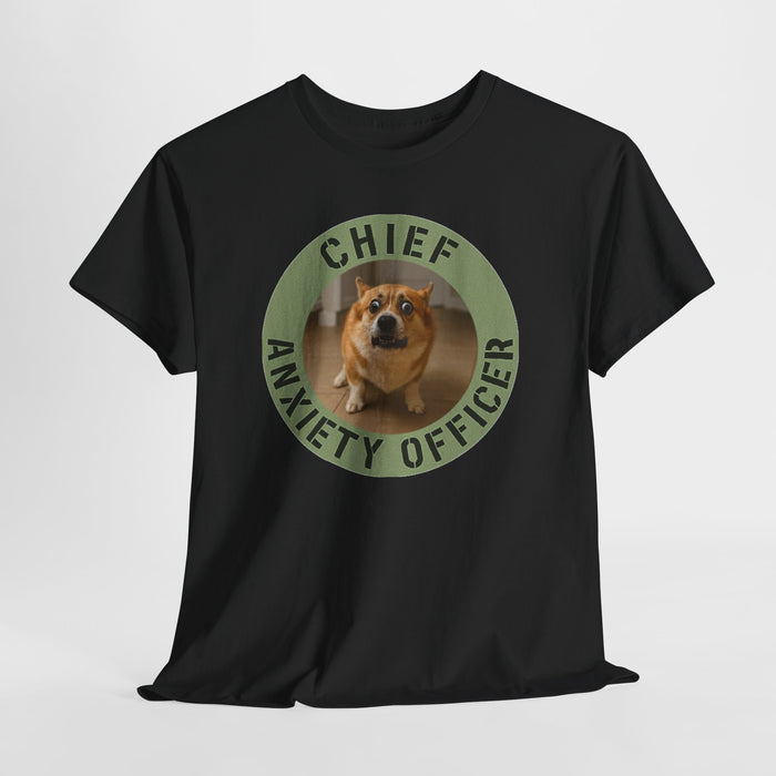 Chief Anxiety Officer T-Shirt – Funny Dog Meme Tee