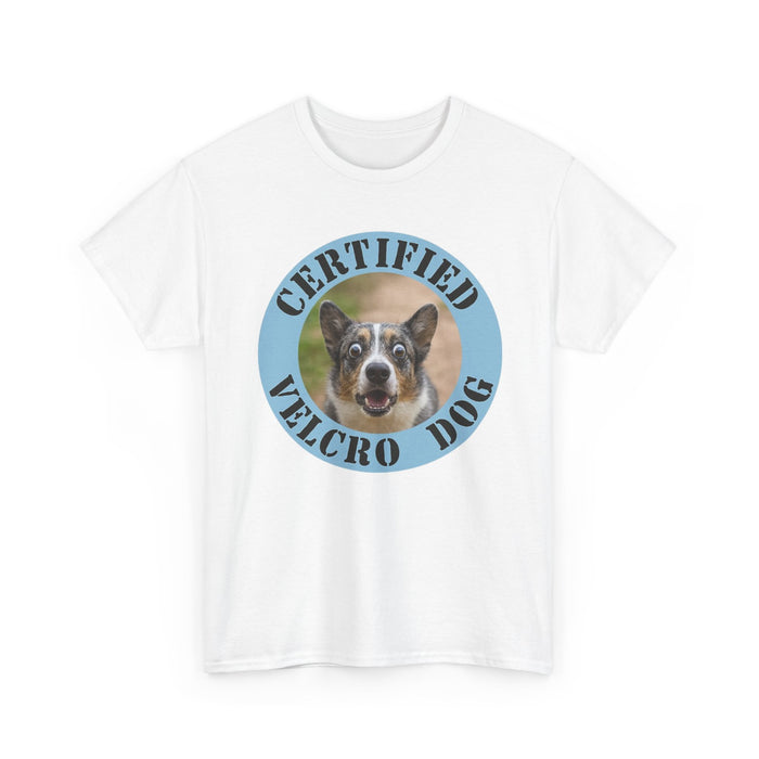 Certified Velcro Dog T‑Shirt — Funny Corgi Face Pet Lover Tee