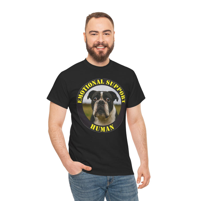 Emotional Support Human Tee — Funny Boston Terrier Dog Graphic T-Shirt