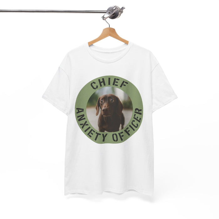 Chief Anxiety Officer T-Shirt — Funny Dog Graphic Tee for Pet Lovers