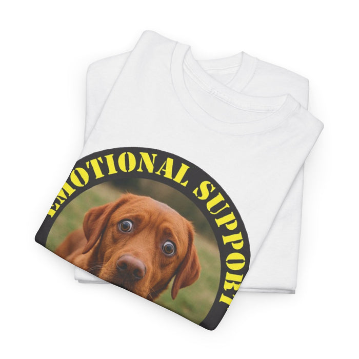 Emotional Support Human Tee – Funny Dog Photo Graphic T-Shirt