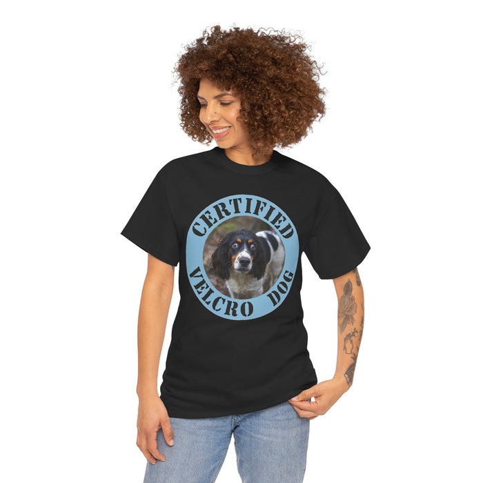 Spaniel Certified Velcro Dog T‑Shirt – Funny Dog Lover Tee