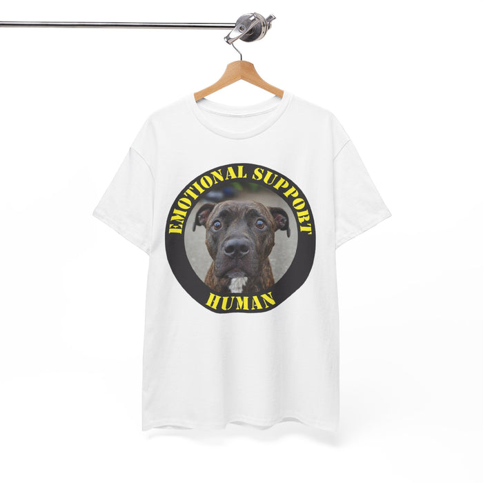 Pit bull Emotional Support Human T-Shirt — Dog Photo Graphic Tee for Pet Lovers