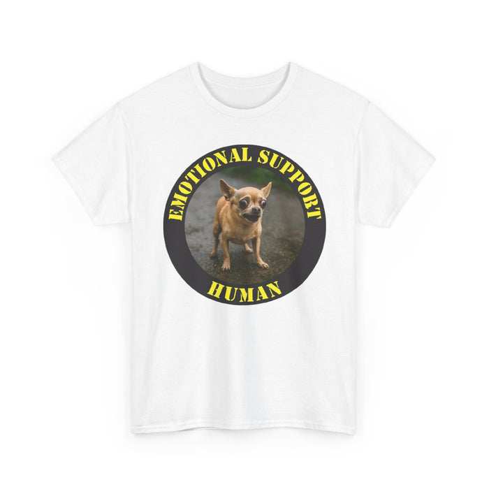 Emotional Support Human T-Shirt — Funny Dog Photo Tee for Pet Lovers