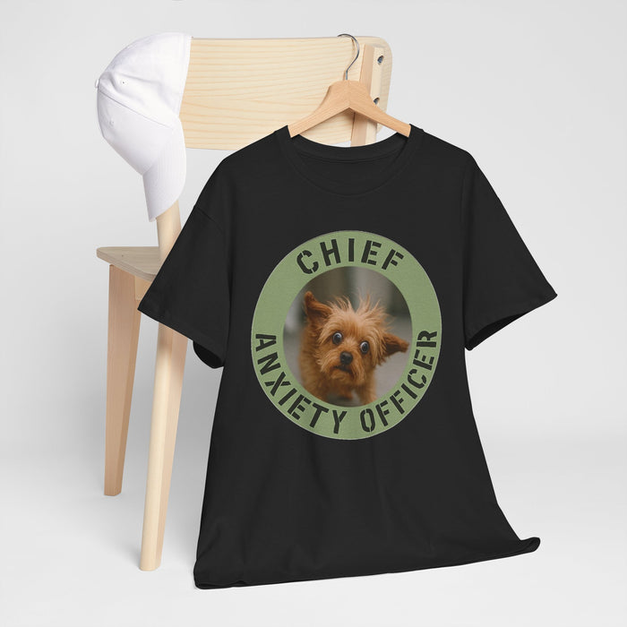 Chief Anxiety Officer Dog T‑Shirt – Funny Pet Lover Tee