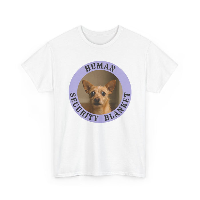 Dog Photo Tee — "Human Security Blanket" Cute Chihuahua Graphic T‑Shirt
