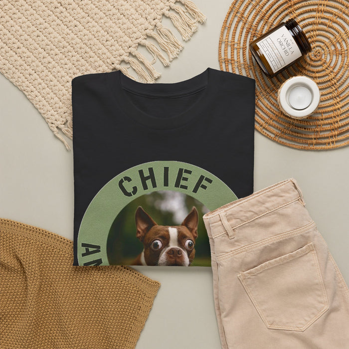 Chief Anxiety Officer Dog T-Shirt — Funny Boston Terrier Pet Tee