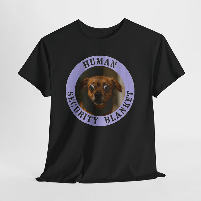 Human Security Blanket Tee — Cute Dog Graphic T-Shirt