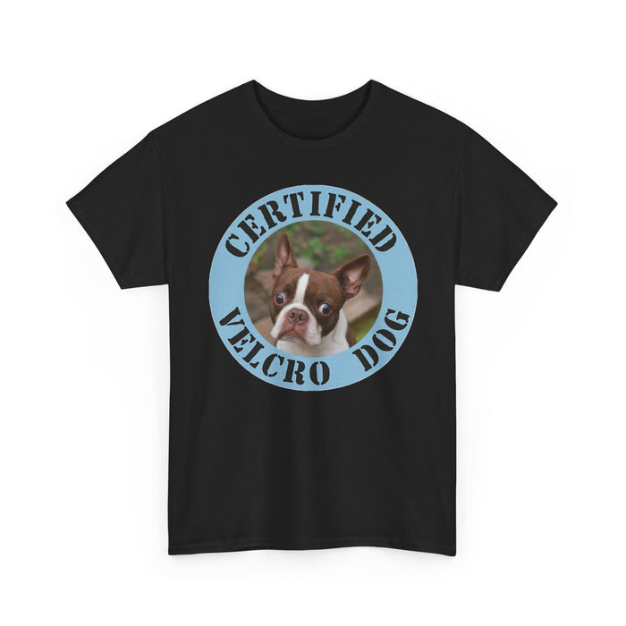 Certified Velcro Dog T-Shirt — Funny Boston Terrier Pet Tee