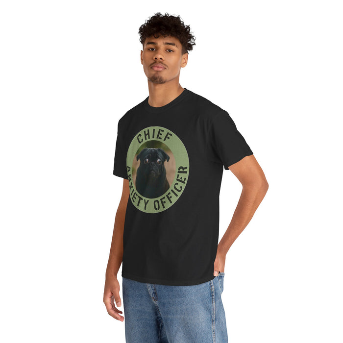 Chief Anxiety Officer Dog Tee — Funny Pug Graphic T-Shirt