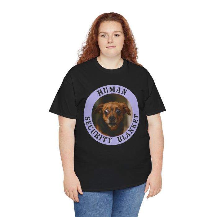 Human Security Blanket Tee — Cute Dog Graphic T-Shirt