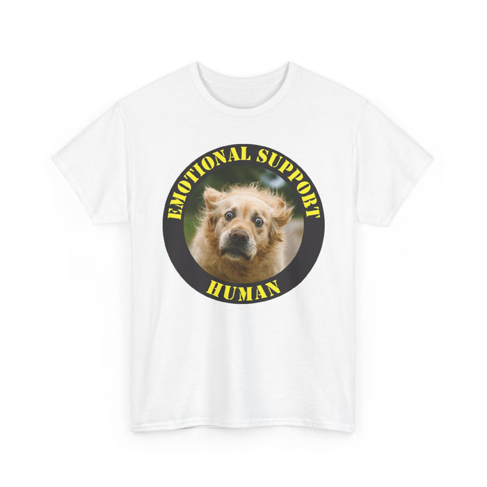 Emotional Support Human T-Shirt — Funny Dog Face Graphic Tee