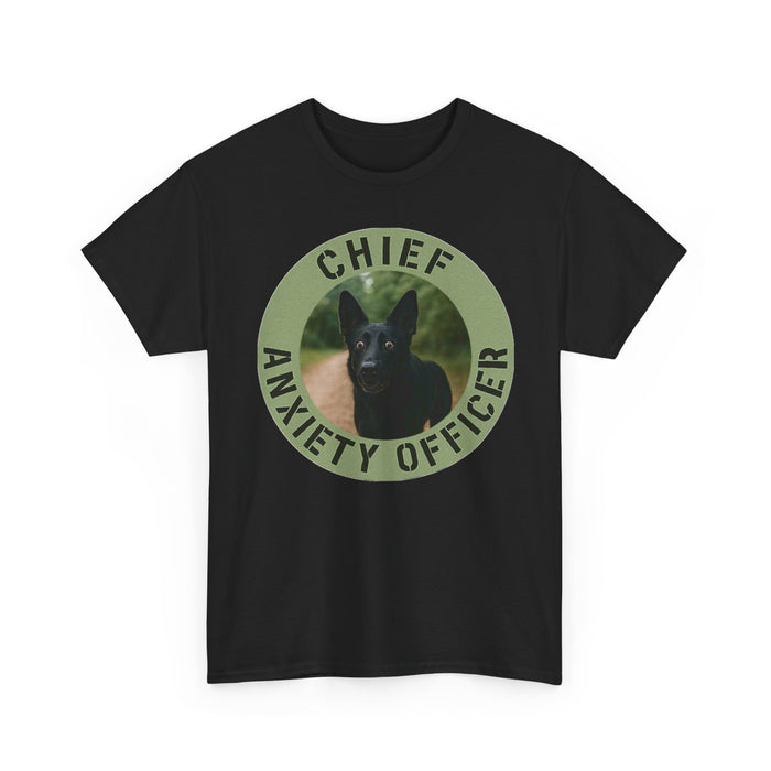 Chief Anxiety Officer Tee — Funny Dog Graphic T-Shirt