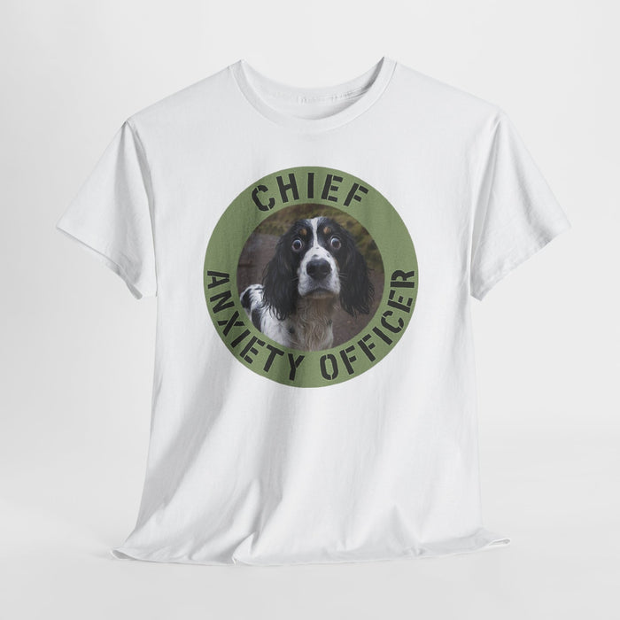 Spaniel Chief Anxiety Officer Dog T-Shirt – Funny Pet Lover Tee