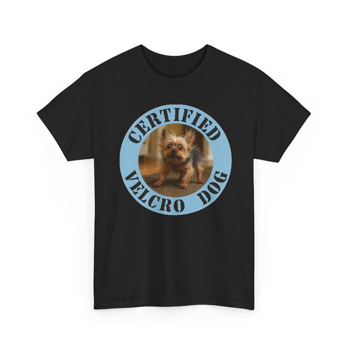 Certified Velcro Dog T-Shirt — Funny Puppy Badge Tee