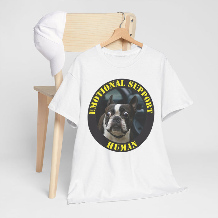 Emotional Support Human T-Shirt — Funny Boston Terrier Pet Tee