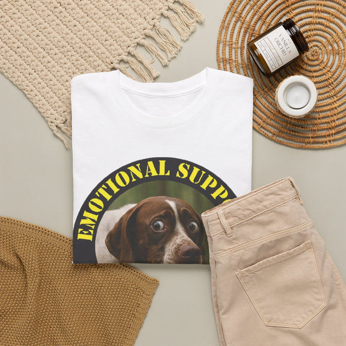 Emotional Support Human T-Shirt — Cute Dog Badge Graphic Tee