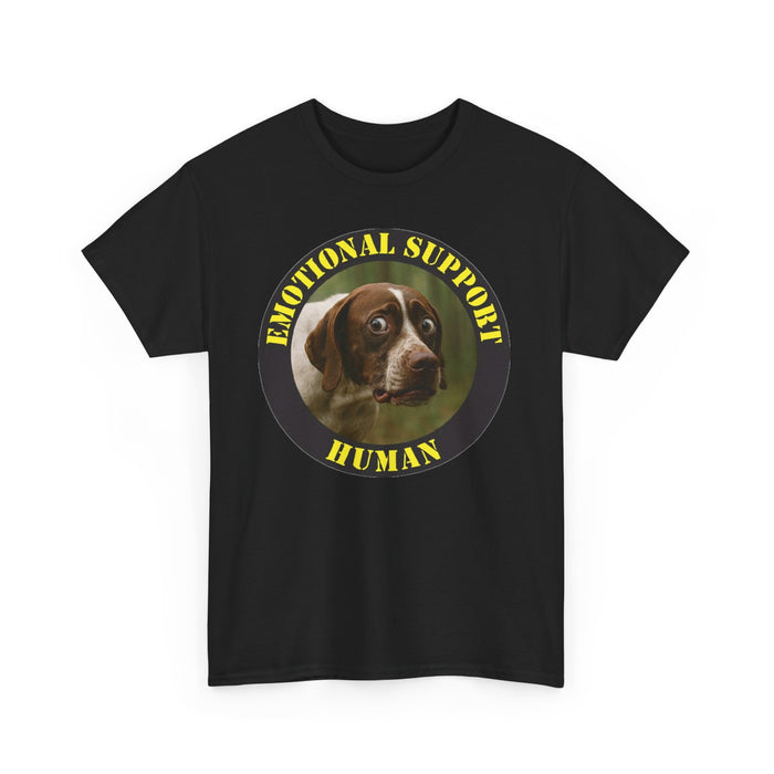 Emotional Support Human T-Shirt — Cute Dog Badge Graphic Tee