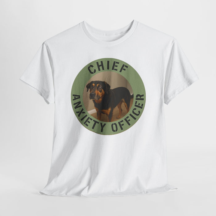 T‑Shirt — "Chief Anxiety Officer" Dog Graphic Tee