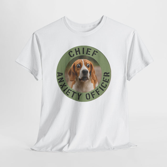 T-Shirt — "Chief Anxiety Officer" Dog Graphic Tee
