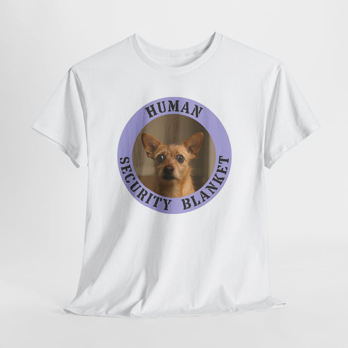 Dog Photo Tee — "Human Security Blanket" Cute Chihuahua Graphic T‑Shirt