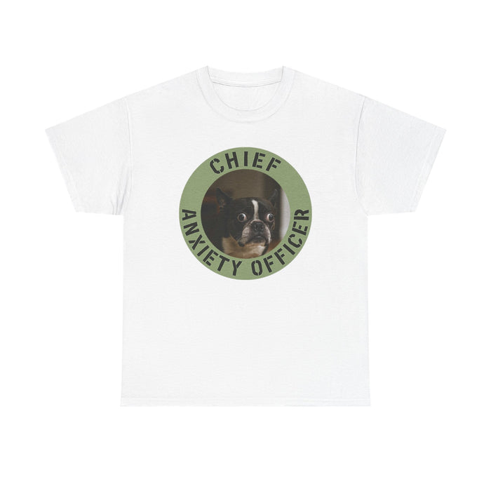 Chief Anxiety Officer Dog T-Shirt — Funny Pet Mom/Dad Tee