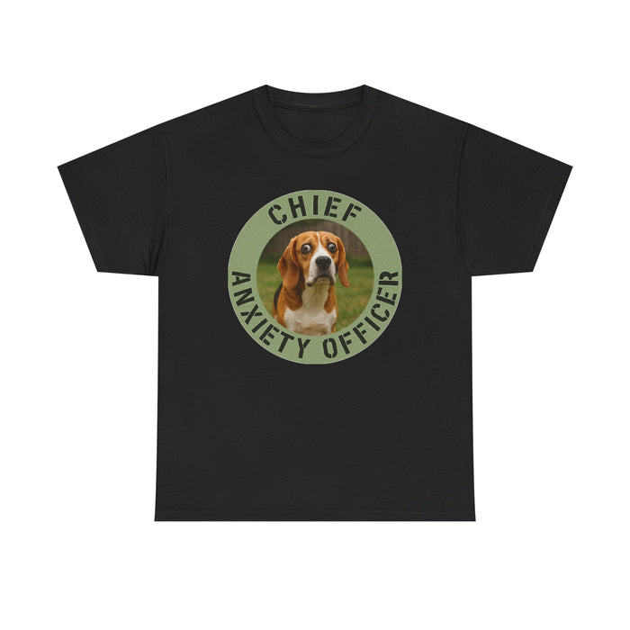 Chief Anxiety Officer Beagle T-Shirt — Funny Dog Lover Tee