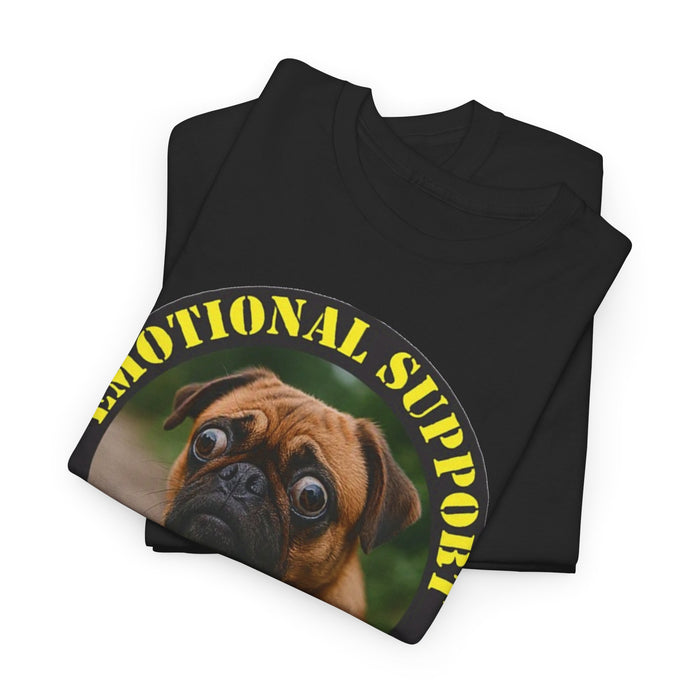 Emotional Support Human T-Shirt — Cute Pug Graphic Tee