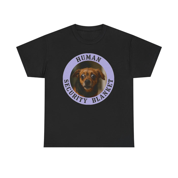 Human Security Blanket Tee — Cute Dog Graphic T-Shirt