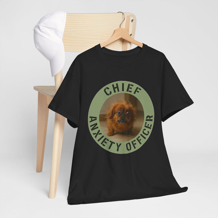 Chief Anxiety Officer T-Shirt — Cute Pekingese Dog Graphic Tee